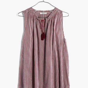 Madewell Bellshift Tank Top in Gingham Check XXS